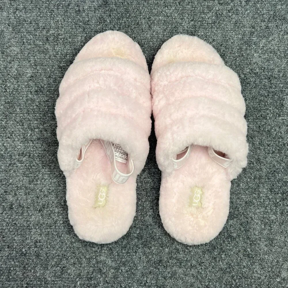 UGG Fluff Yeah Slide Sandals Girl's Size 6 Pink‎ Comfy Slipper Sandals